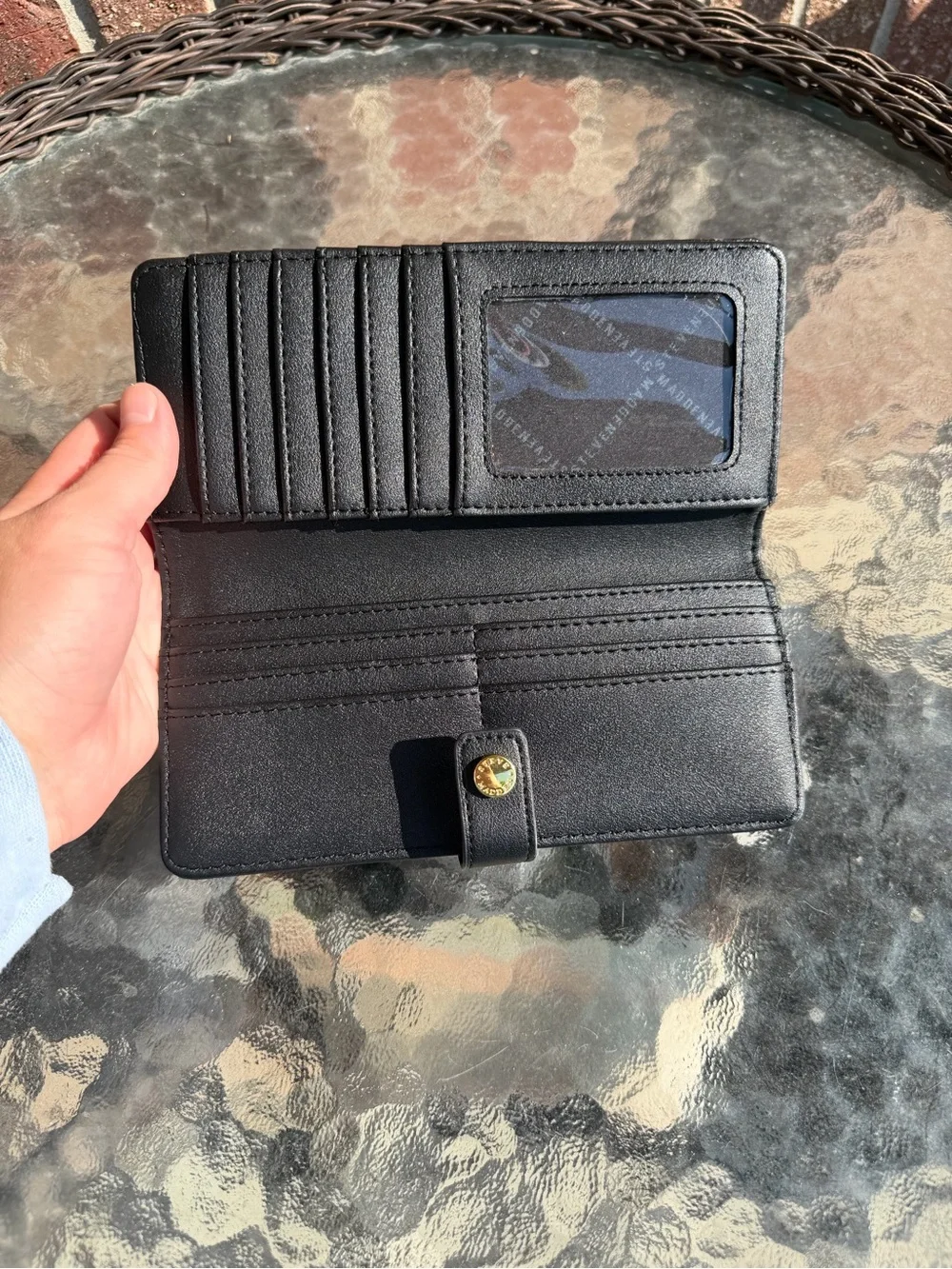 Steve Madden Black Women’s Wallet with Snap Closure